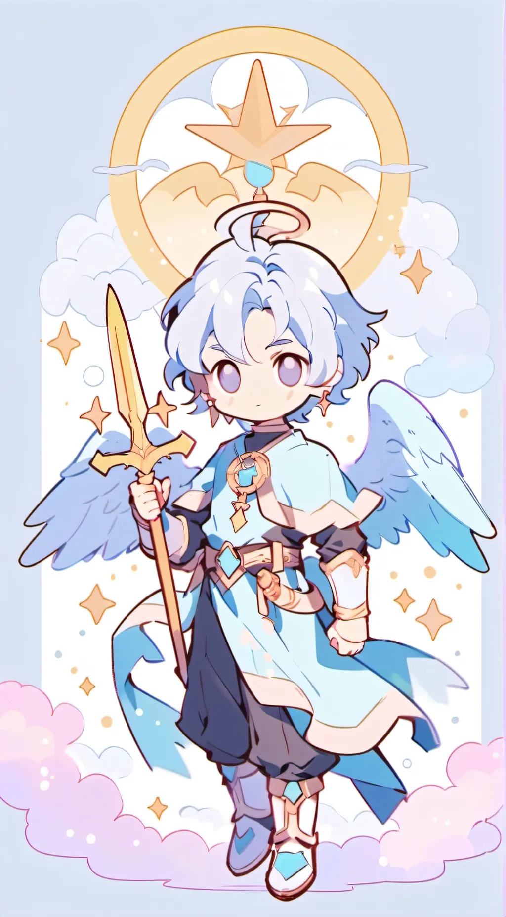 ai character: Gabriel ultrakill background