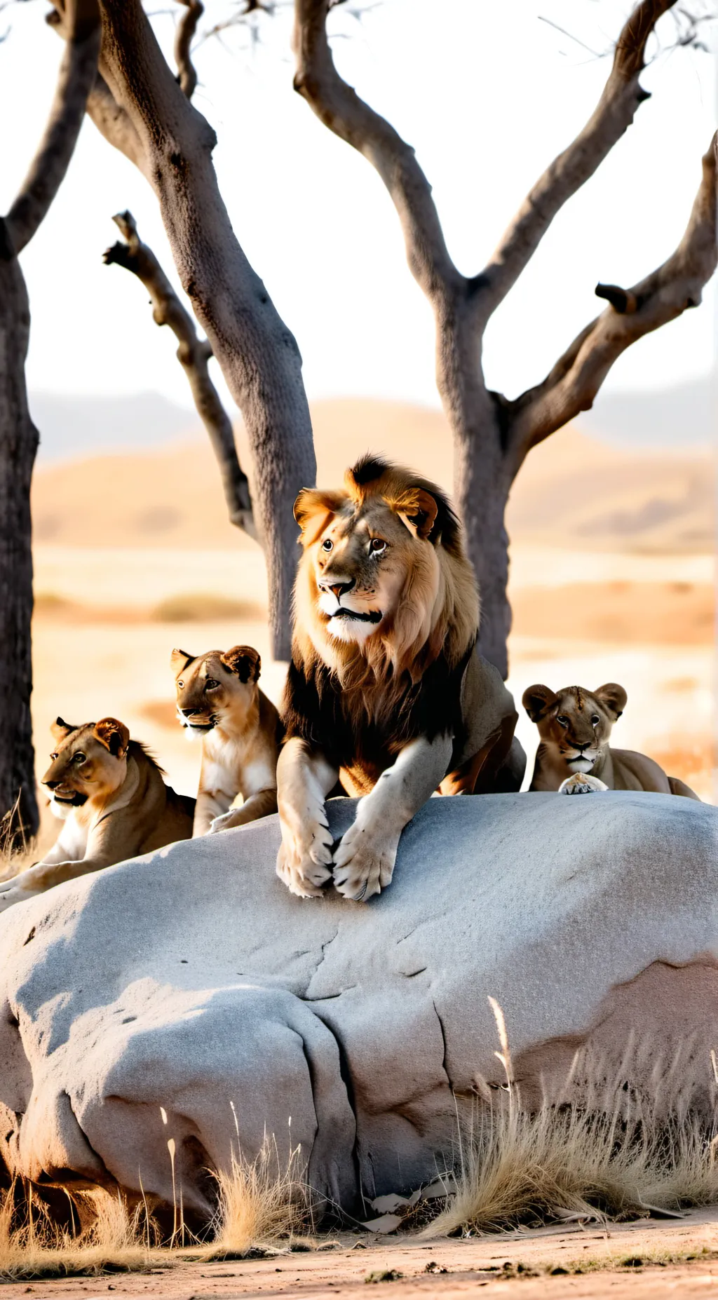ai character: Lion Pride background