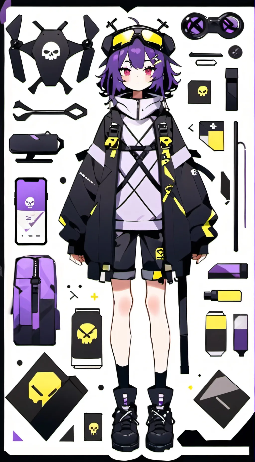 ai character: Uzi background