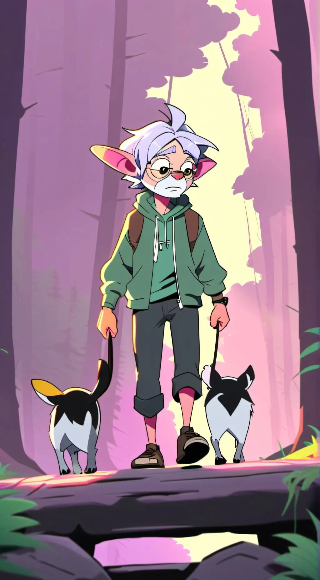 ai character: frowning critters background