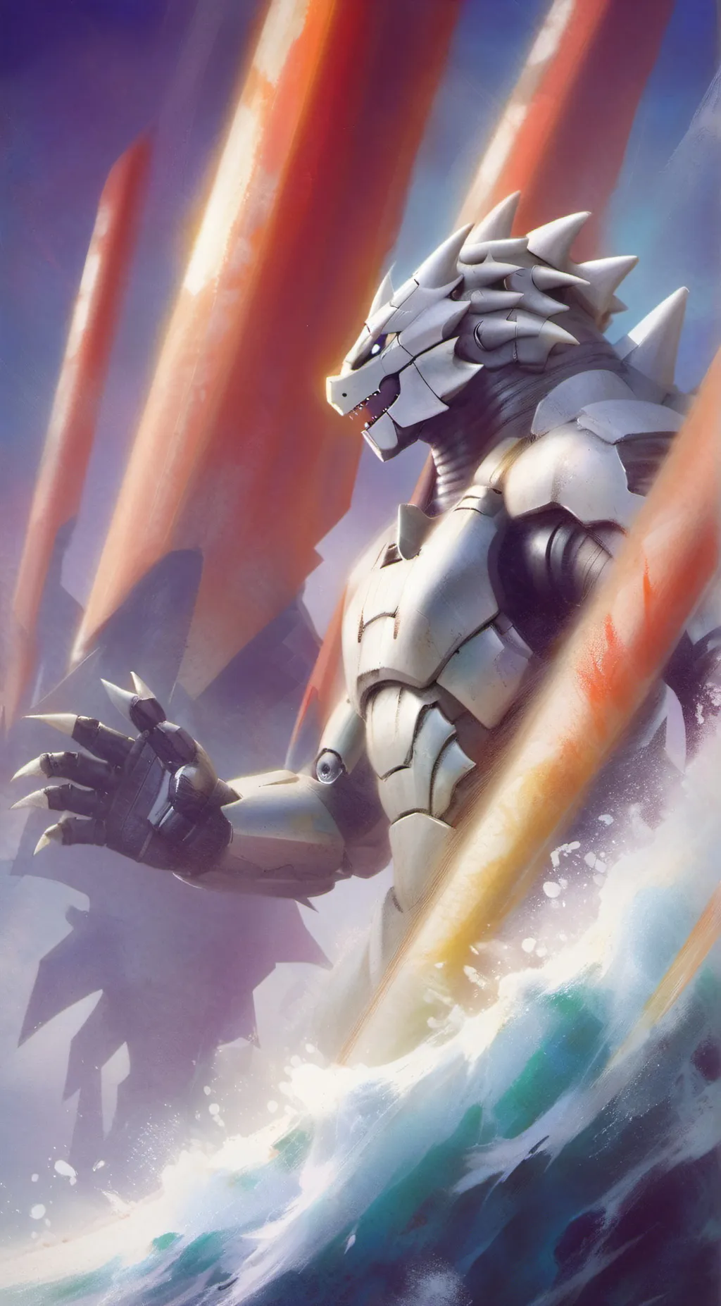 ai character: Mechagodzilla background