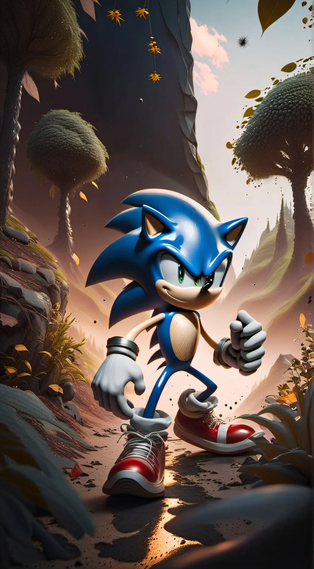 ai character: sonic  background