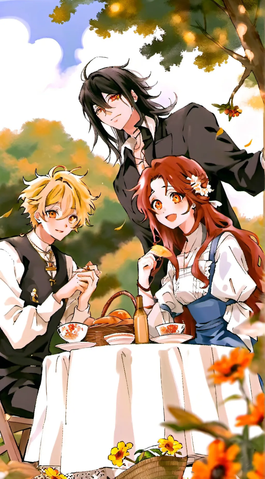 ai character: love tringle background