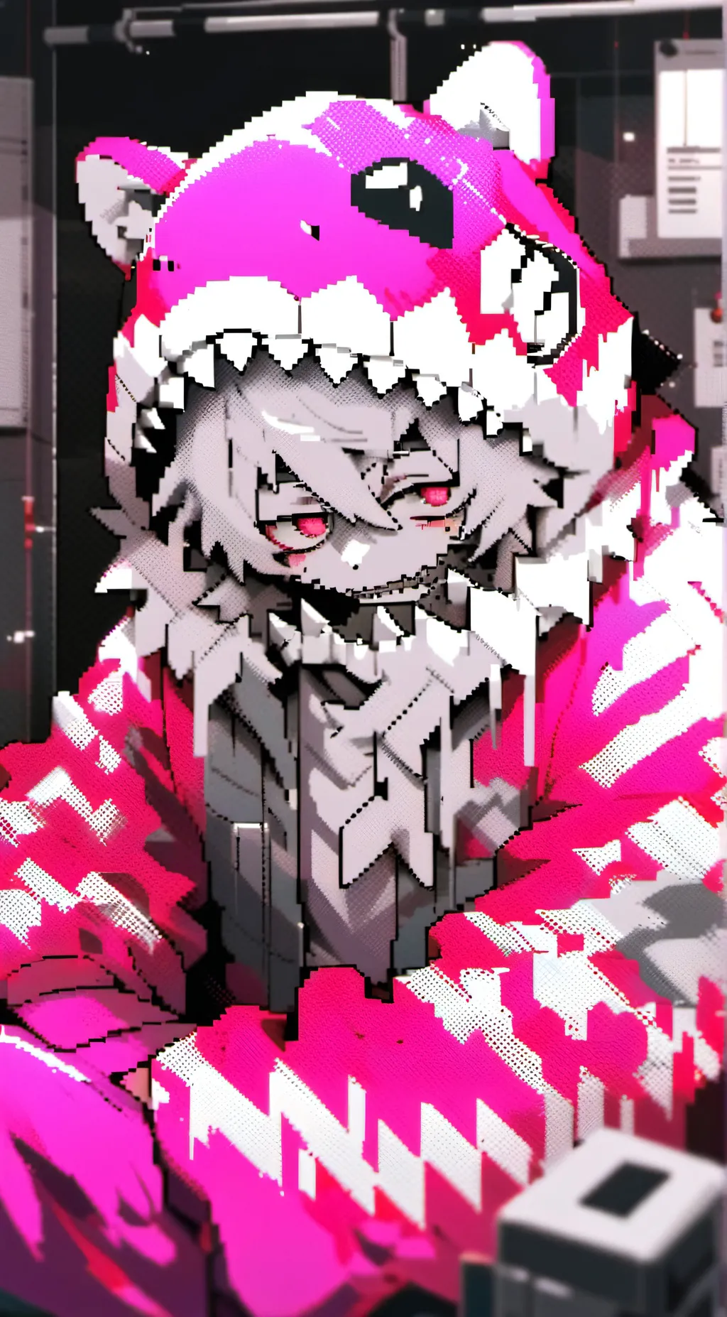 ai character: Tiger shark  background