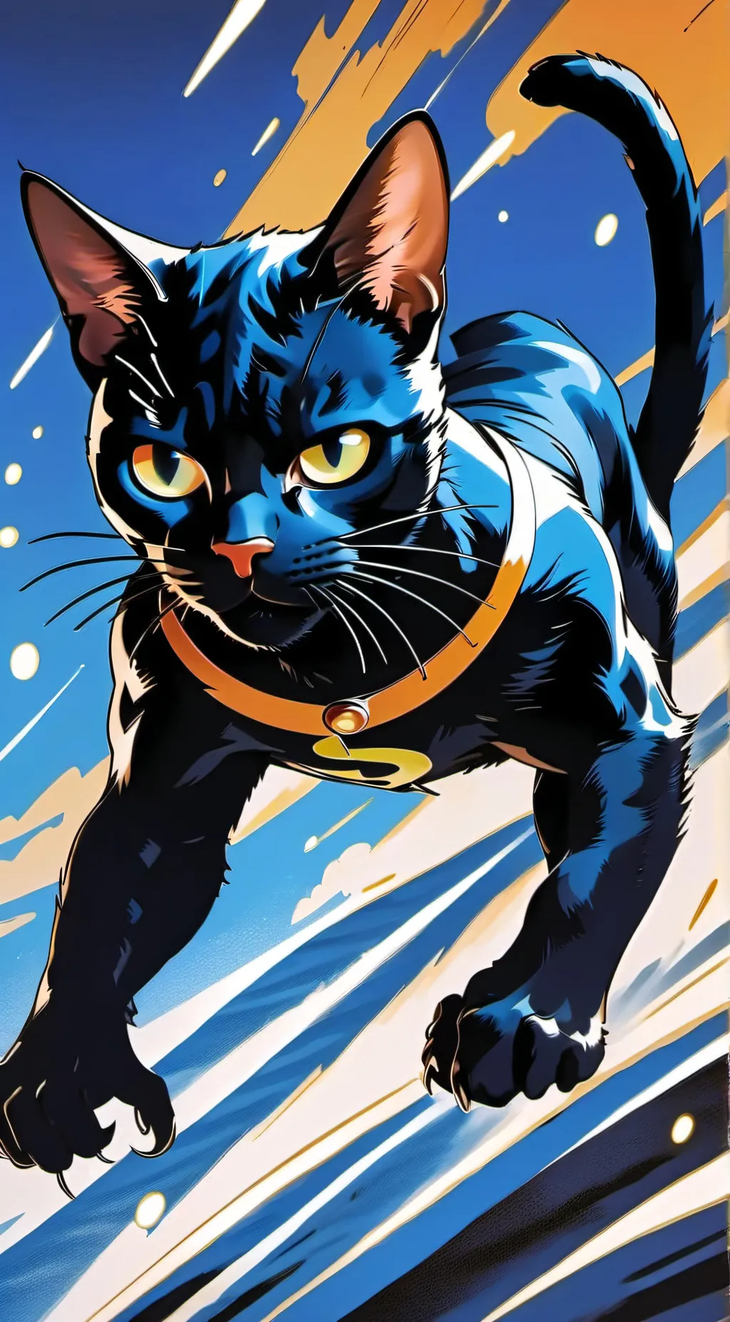 ai character: Super. Cat background