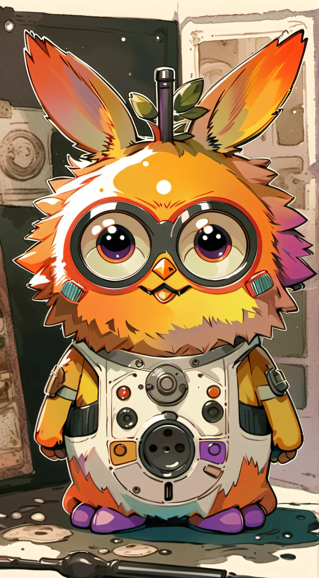 ai character: furby background
