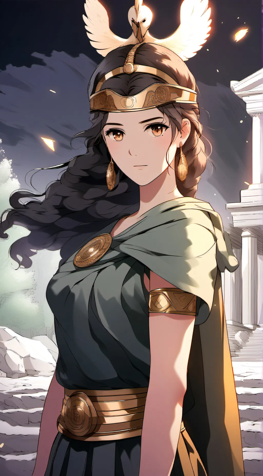 ai character: Athena. background