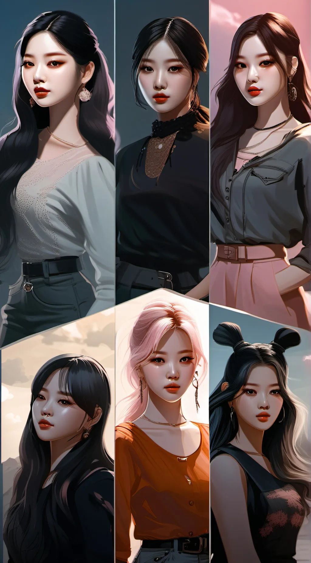 ai character: blackpink  background
