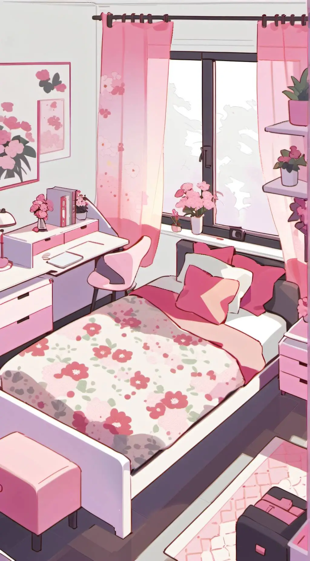 ai character: A cozy apartment background