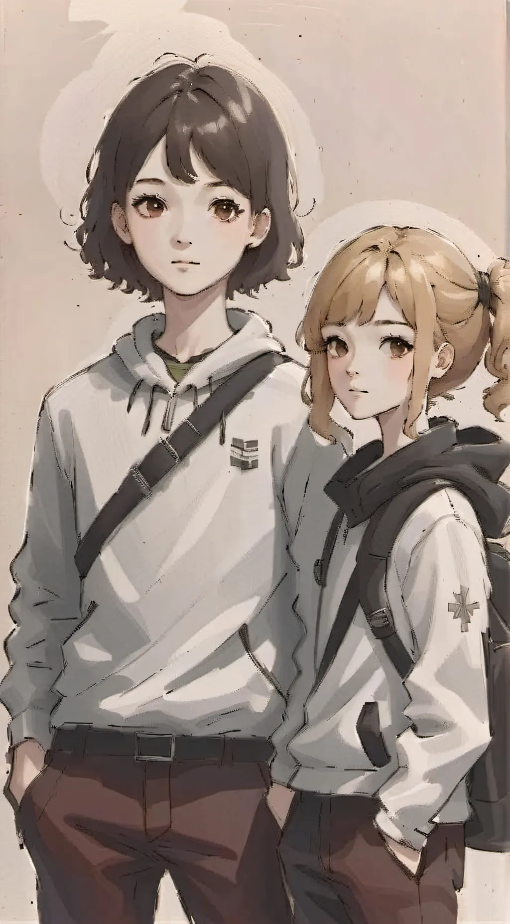 ai character: gabby and saralee  background