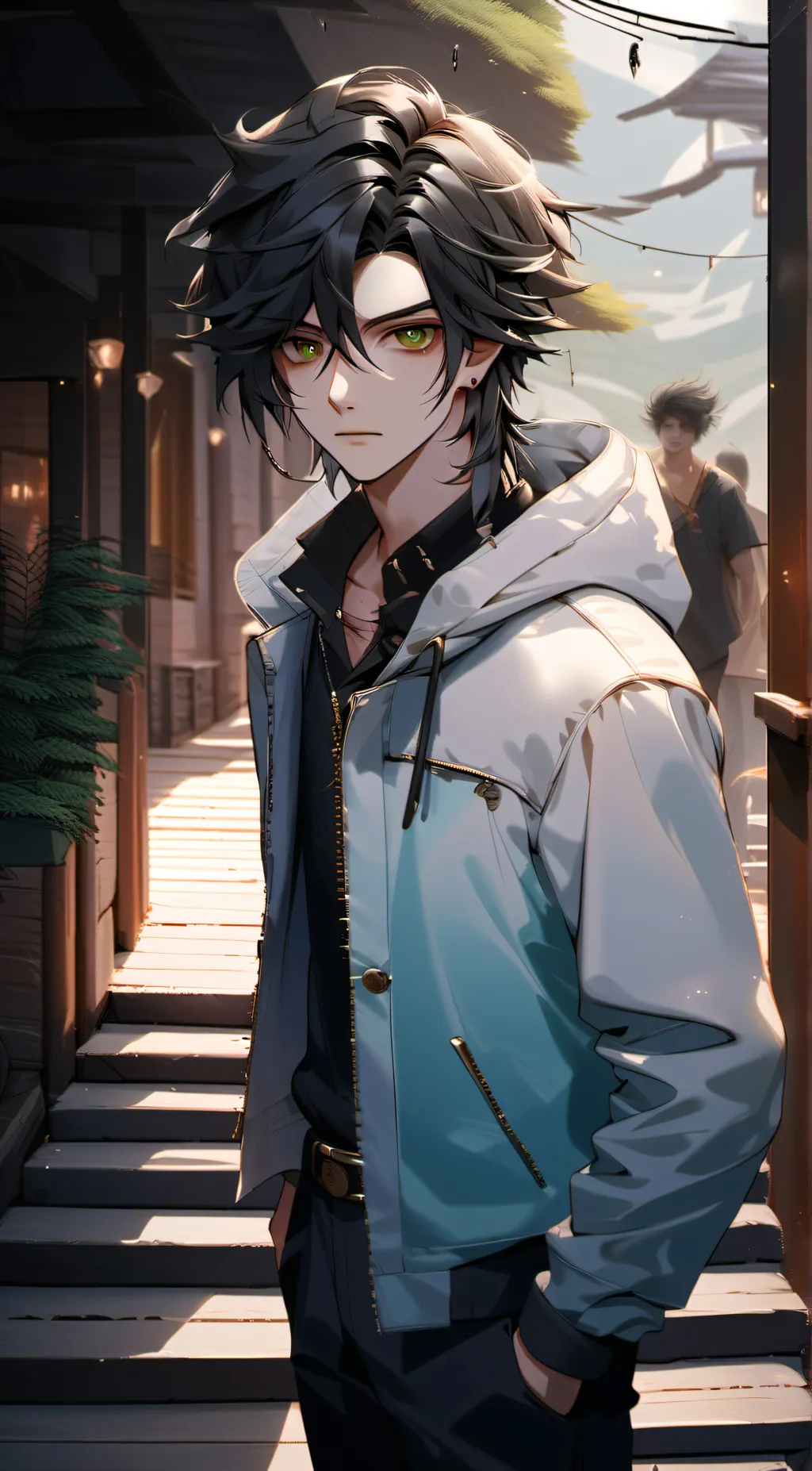ai character: Haru  background
