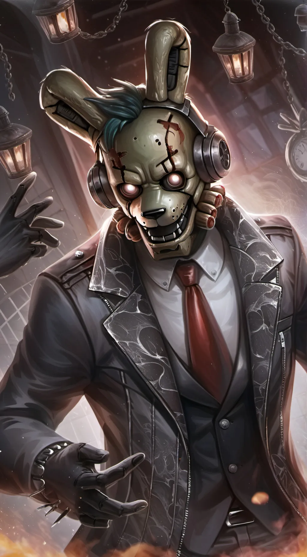 ai character: Springtrap  background