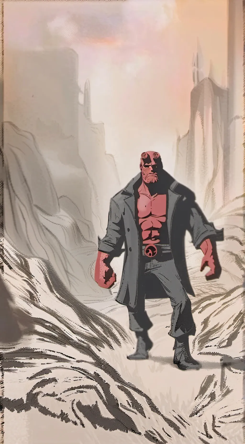ai character: hellboy background