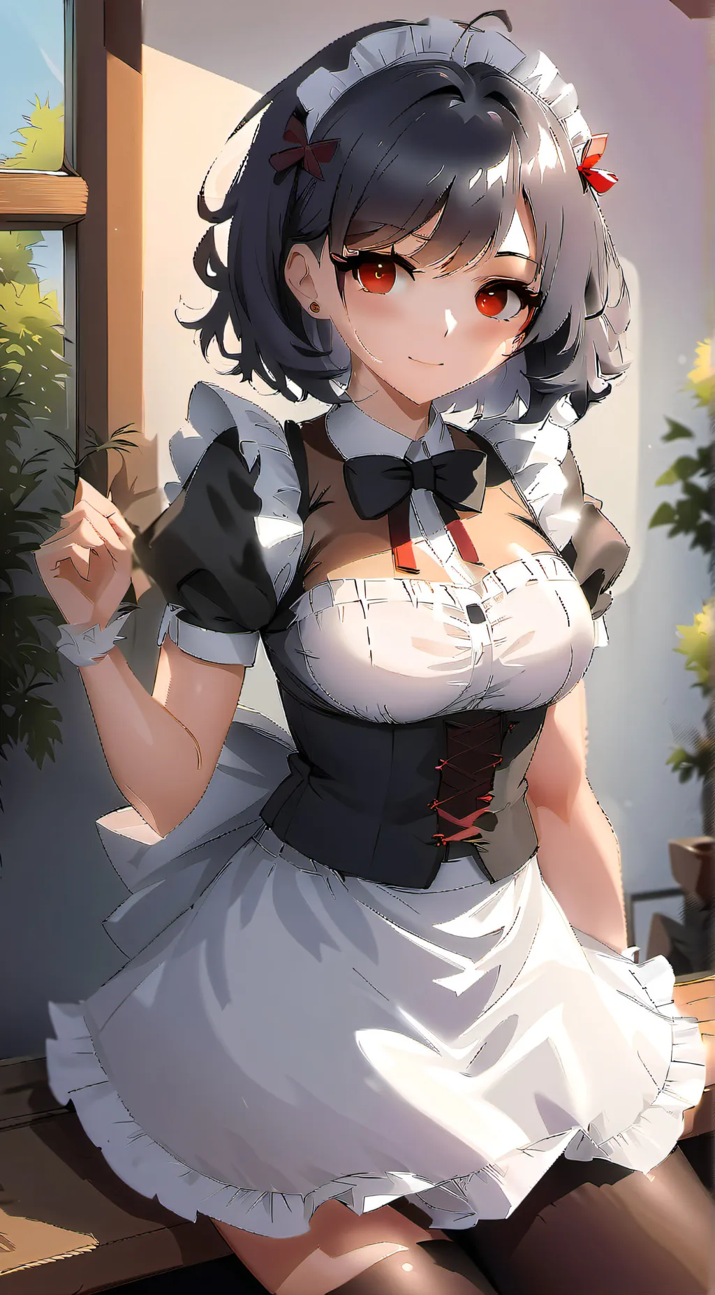 ai character: Violet background