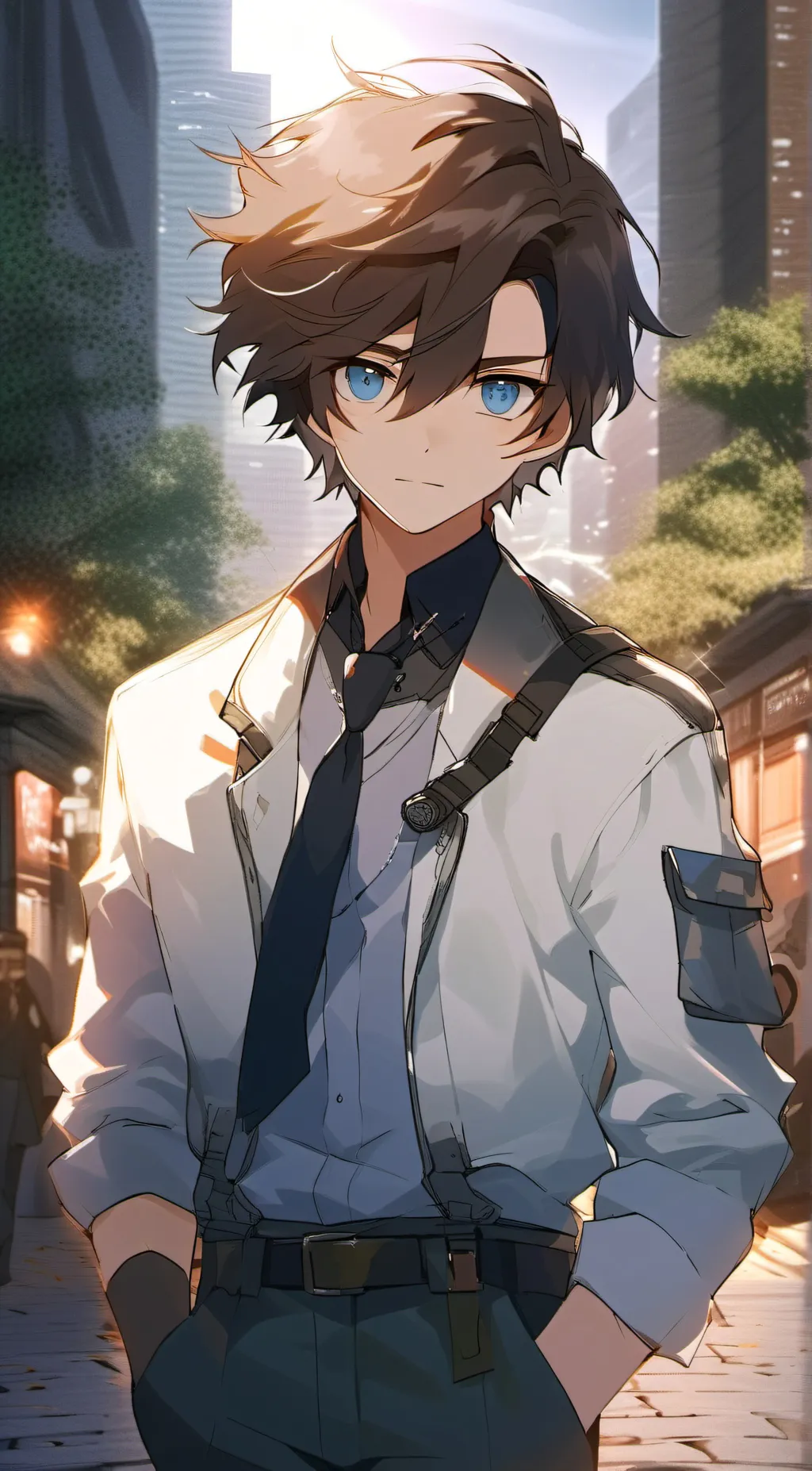 ai character: Xavier Black background