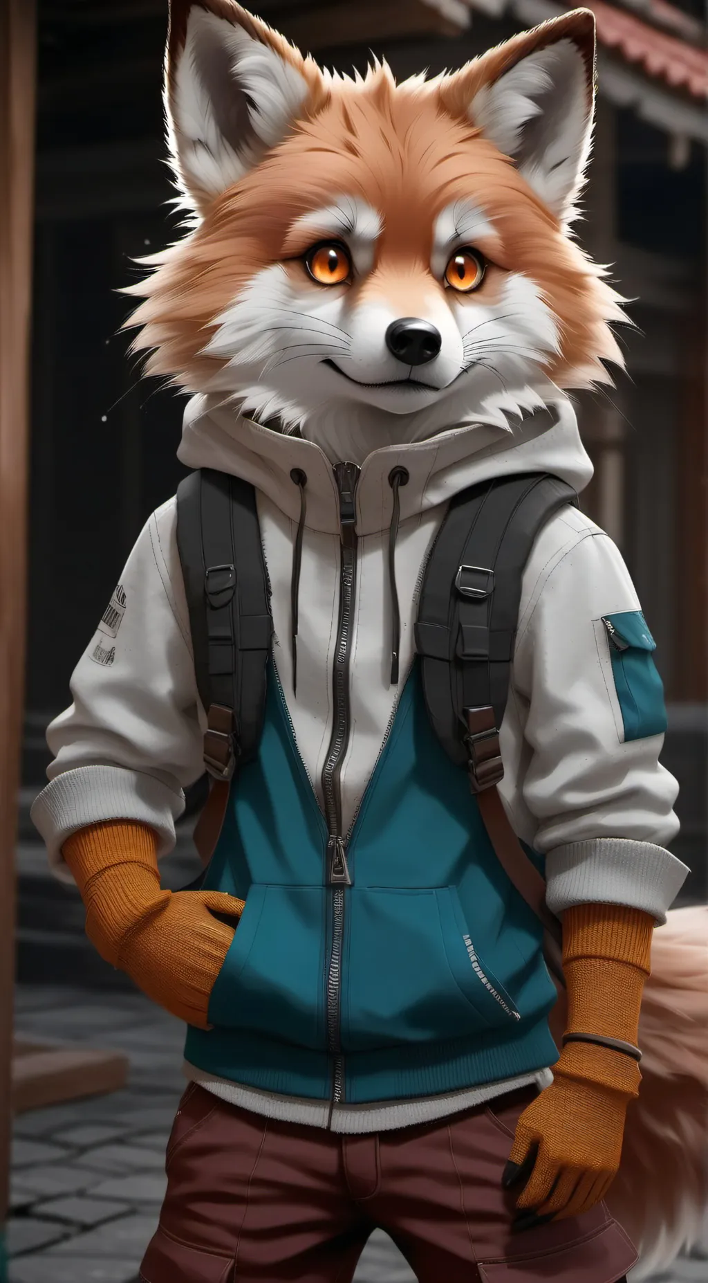 ai character: foxy background