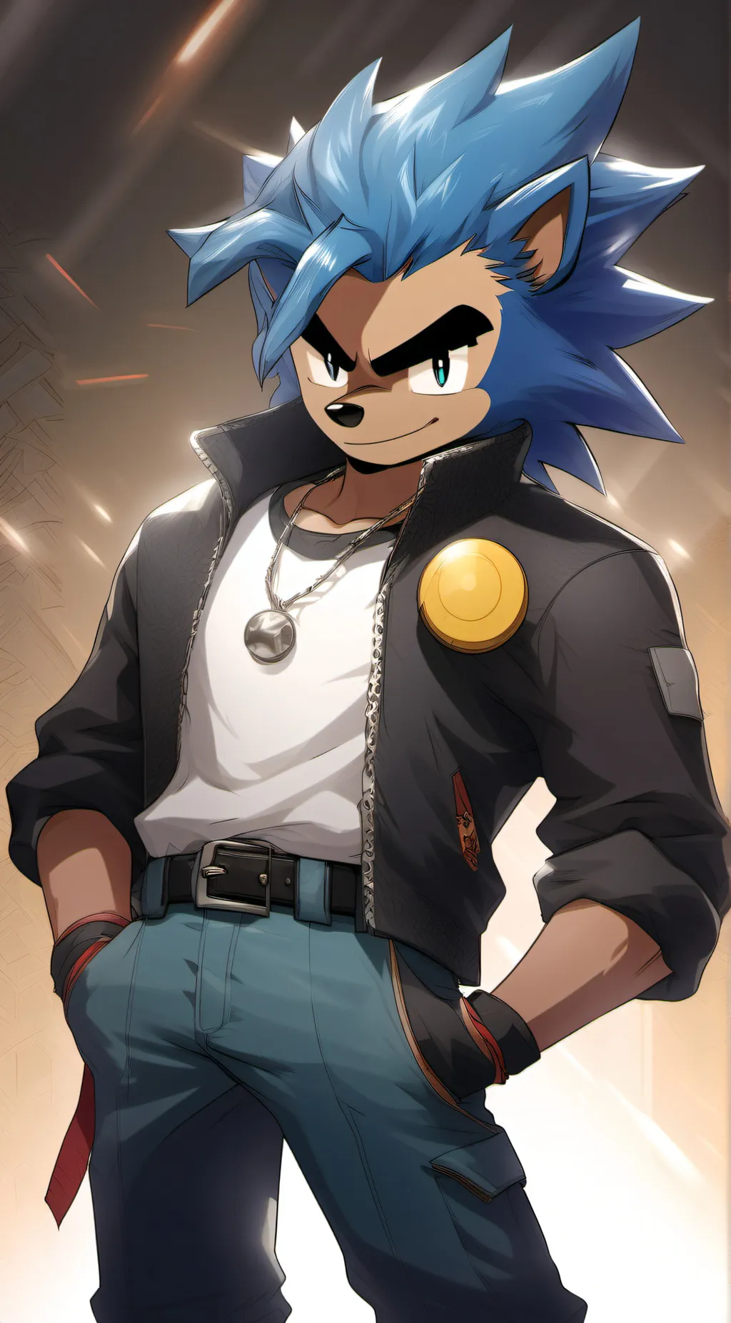 ai character: Dorkly Sonic My Au background