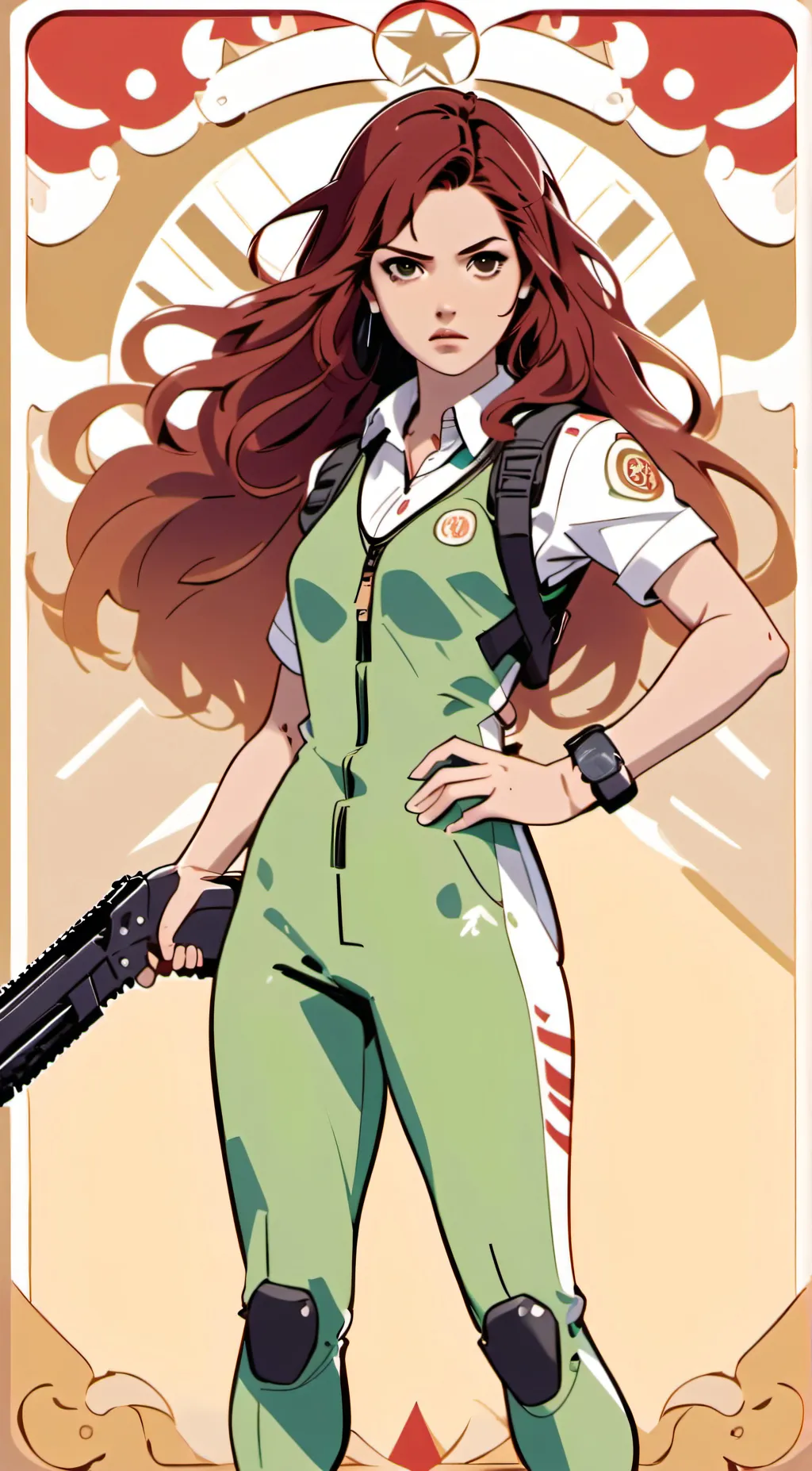 ai character: Black Widow  background