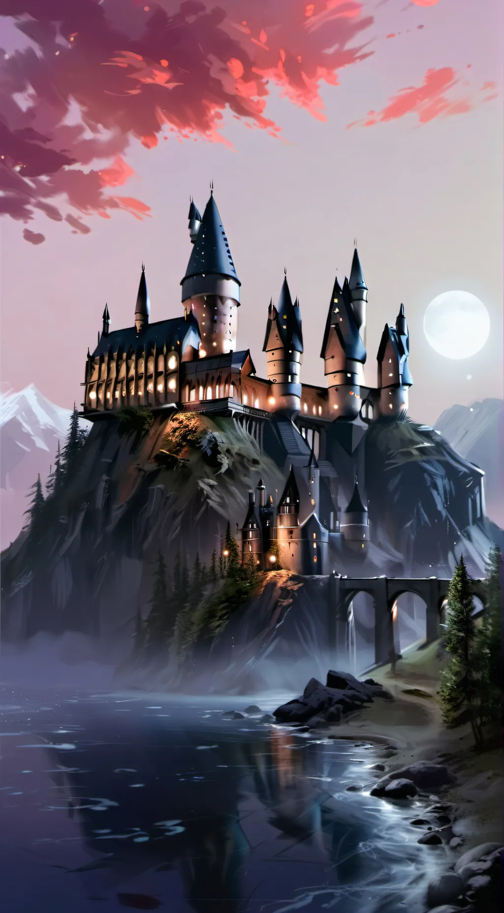 ai character: 🌃Hogwarts🌃 background
