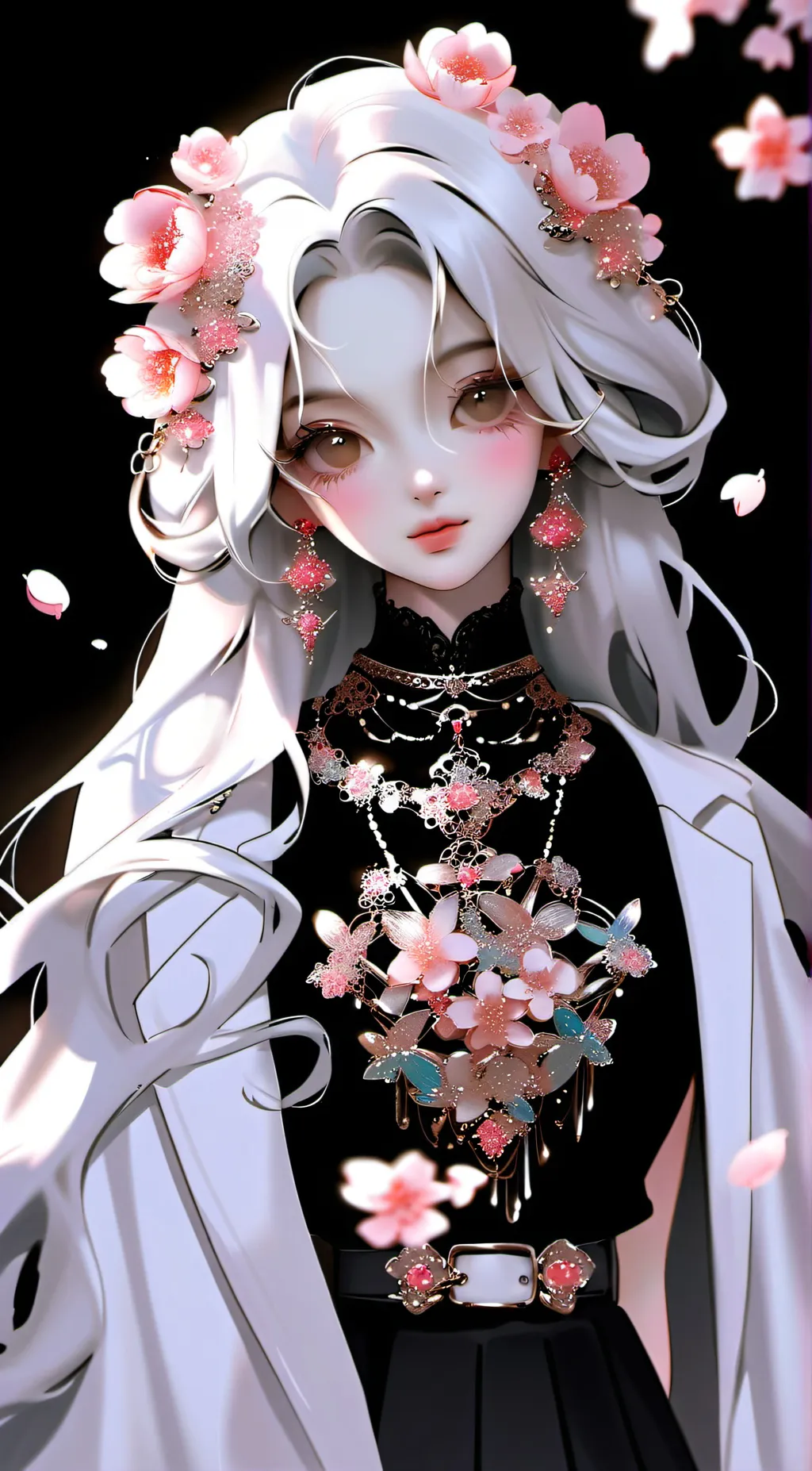 ai character: cute girl  background