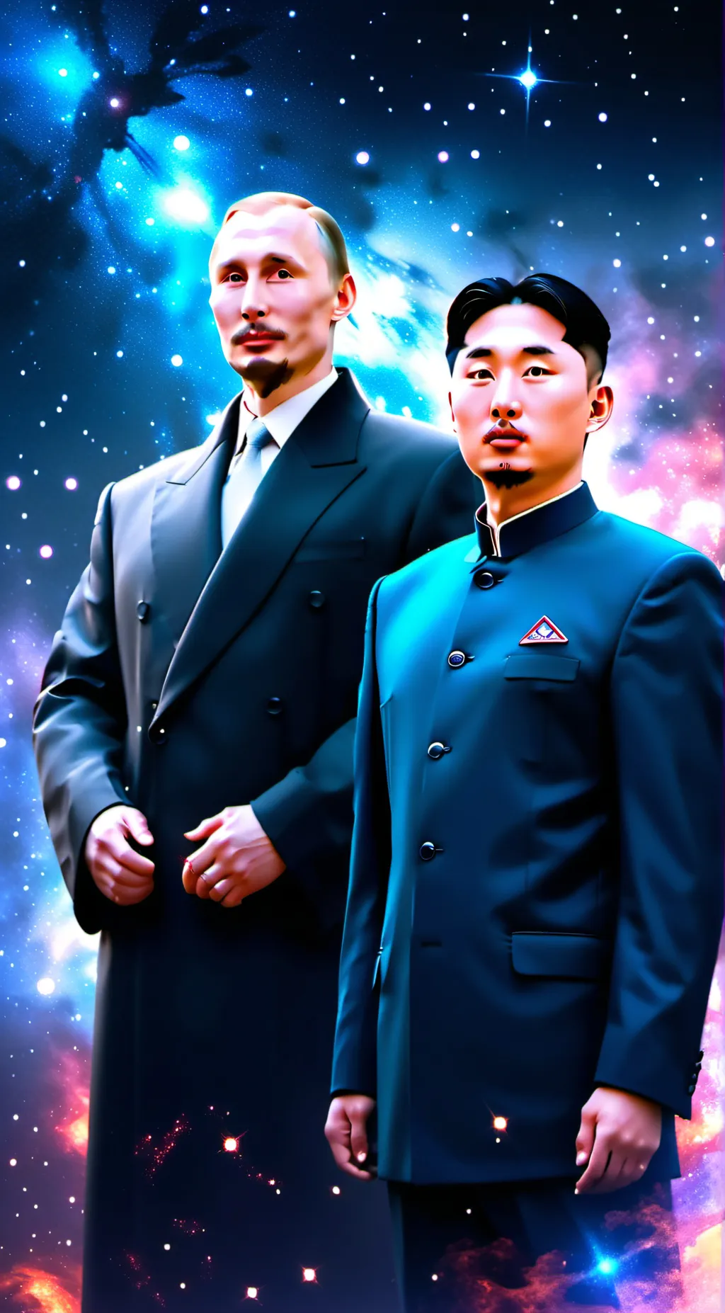 ai character: Putin, Kim, Me GC background