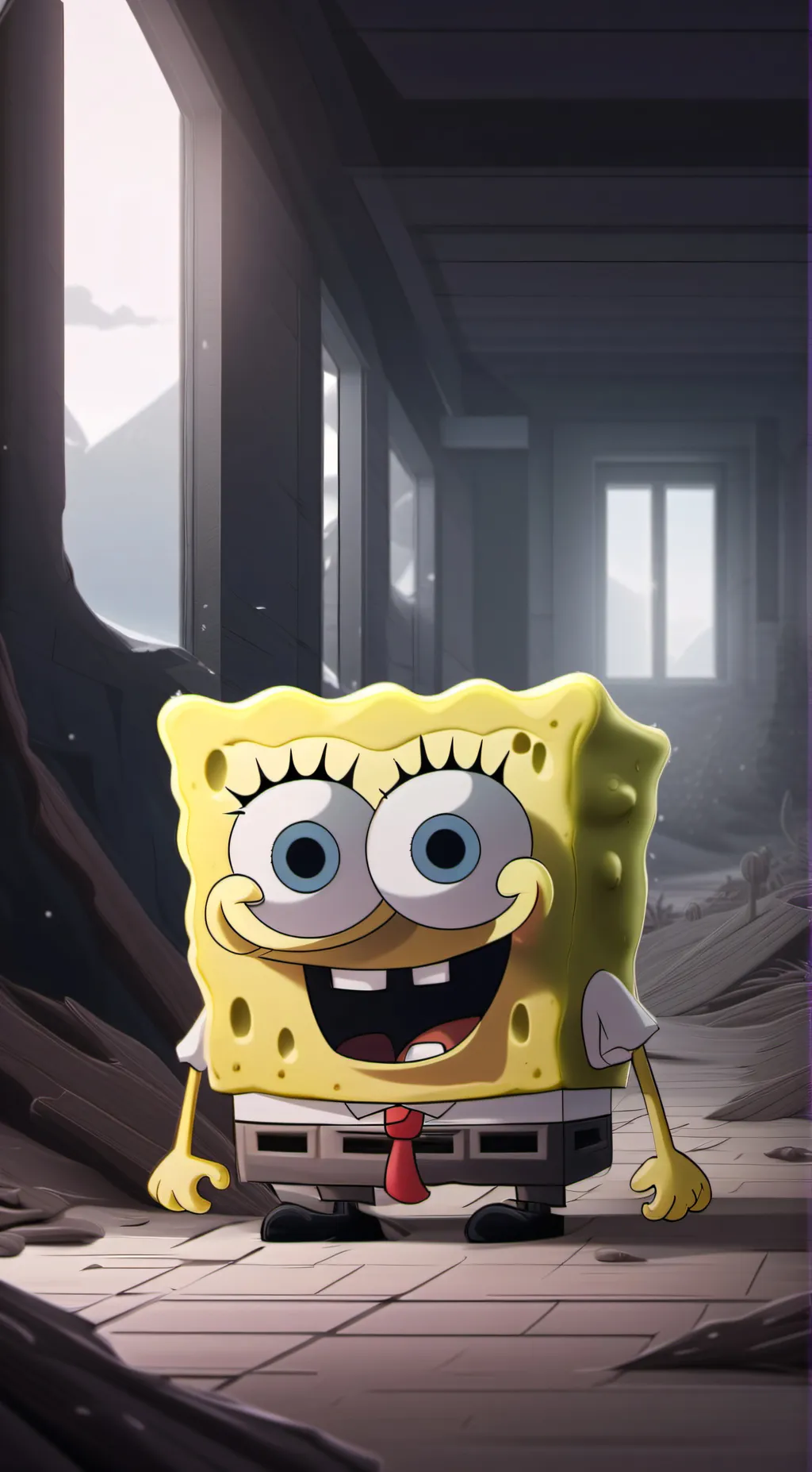 ai character: crack background