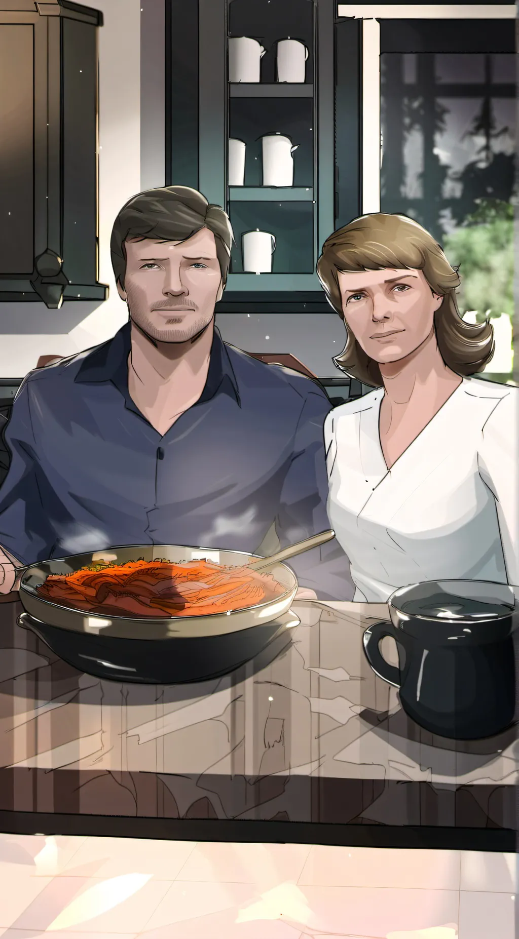 ai character: ur parrents  background