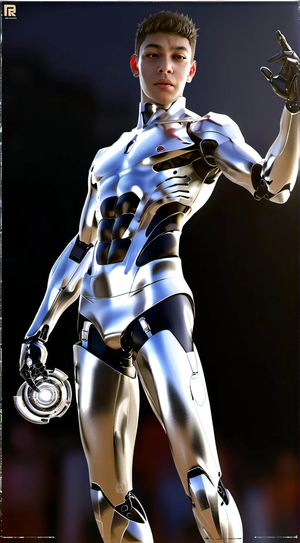 ai character: Mecha mark background