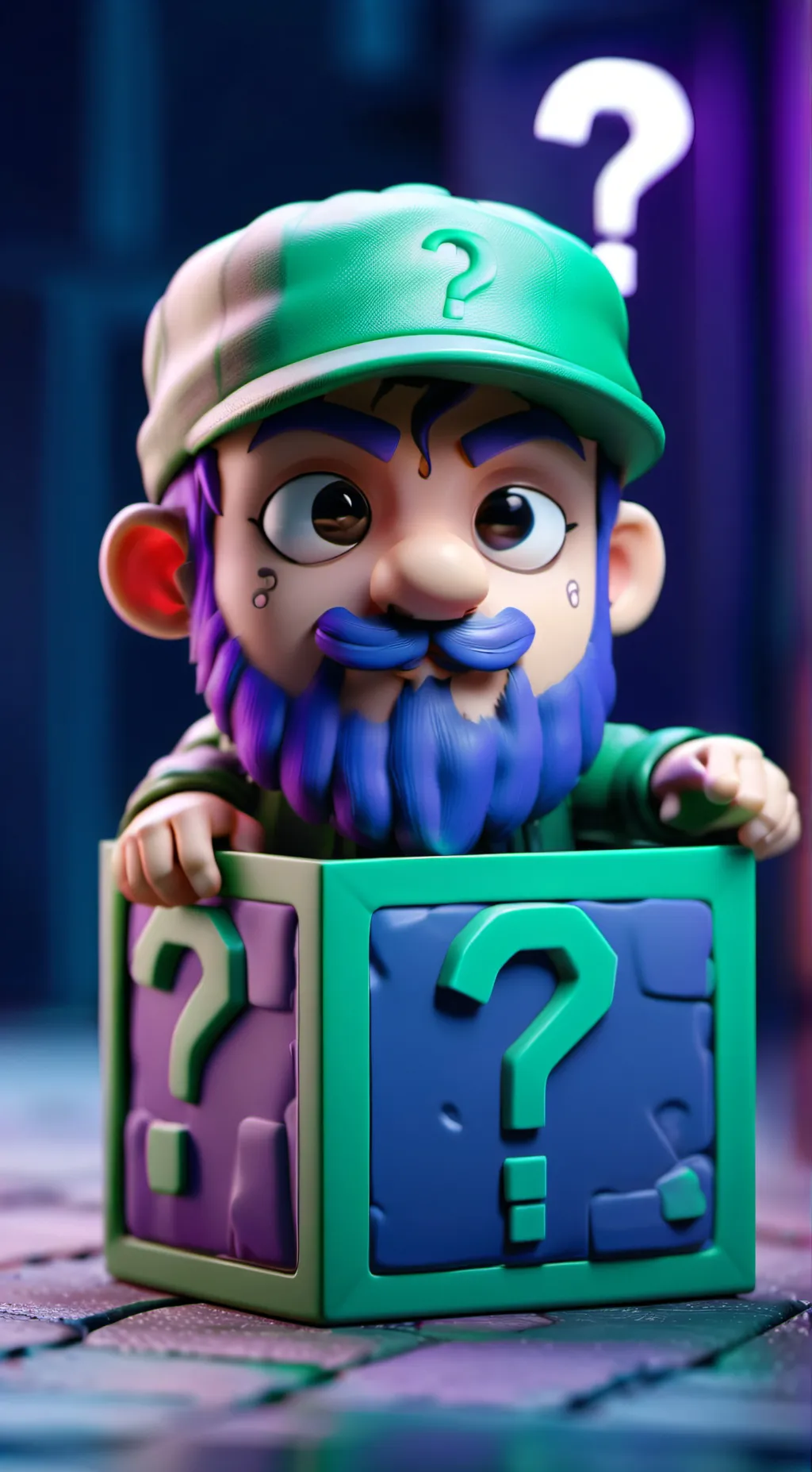 ai character: Riddle Box background