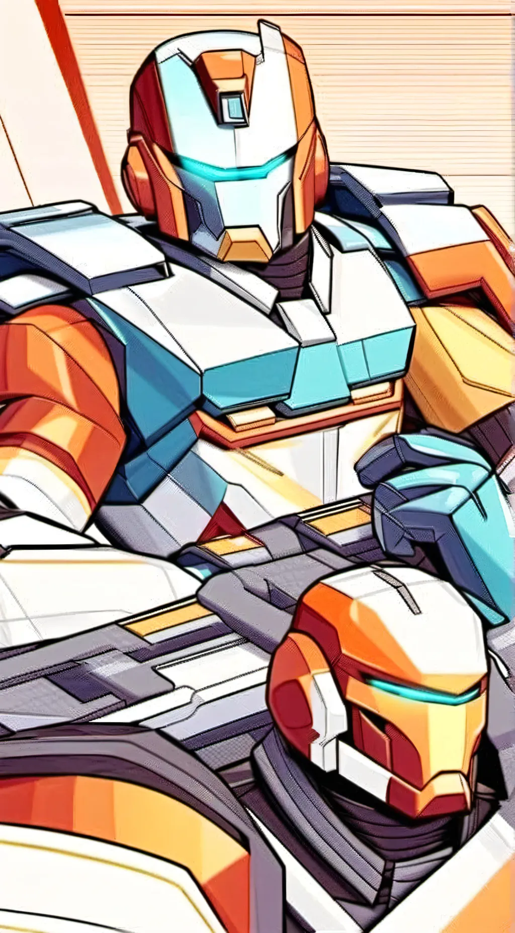 ai character: Chromedome&Rewind+ background
