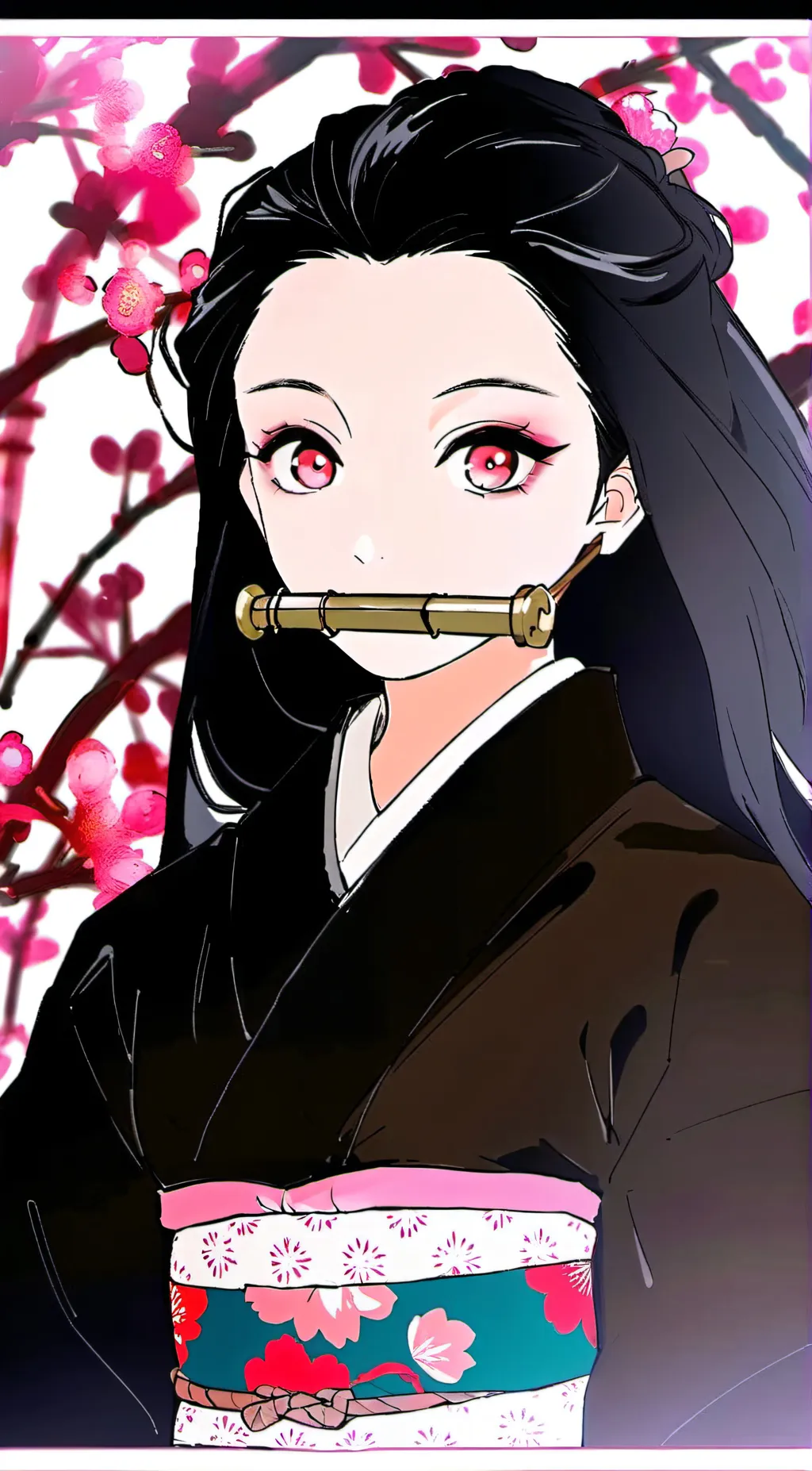 ai character: Nezuko channn background