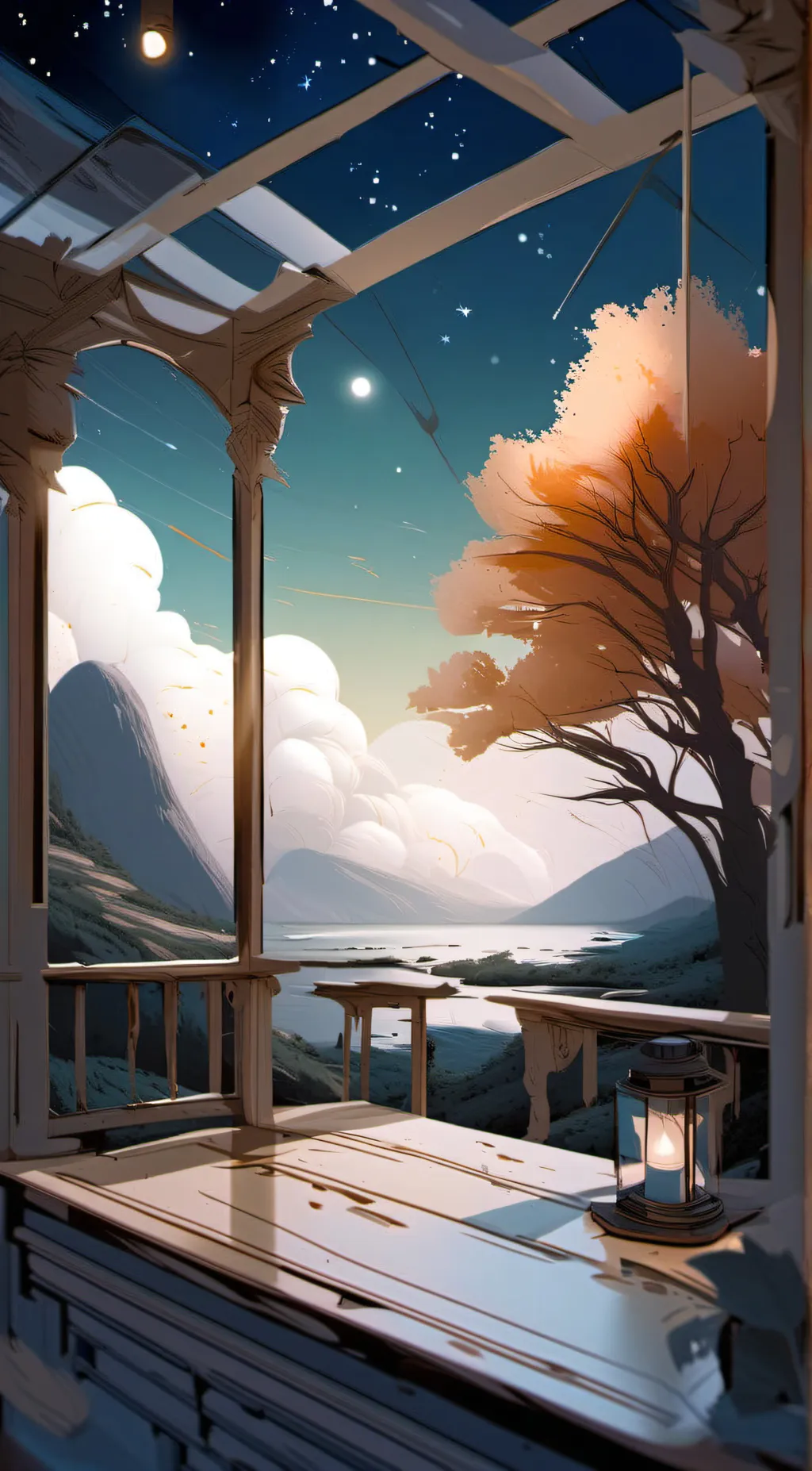 ai character: UPPERMOONS🌙 background