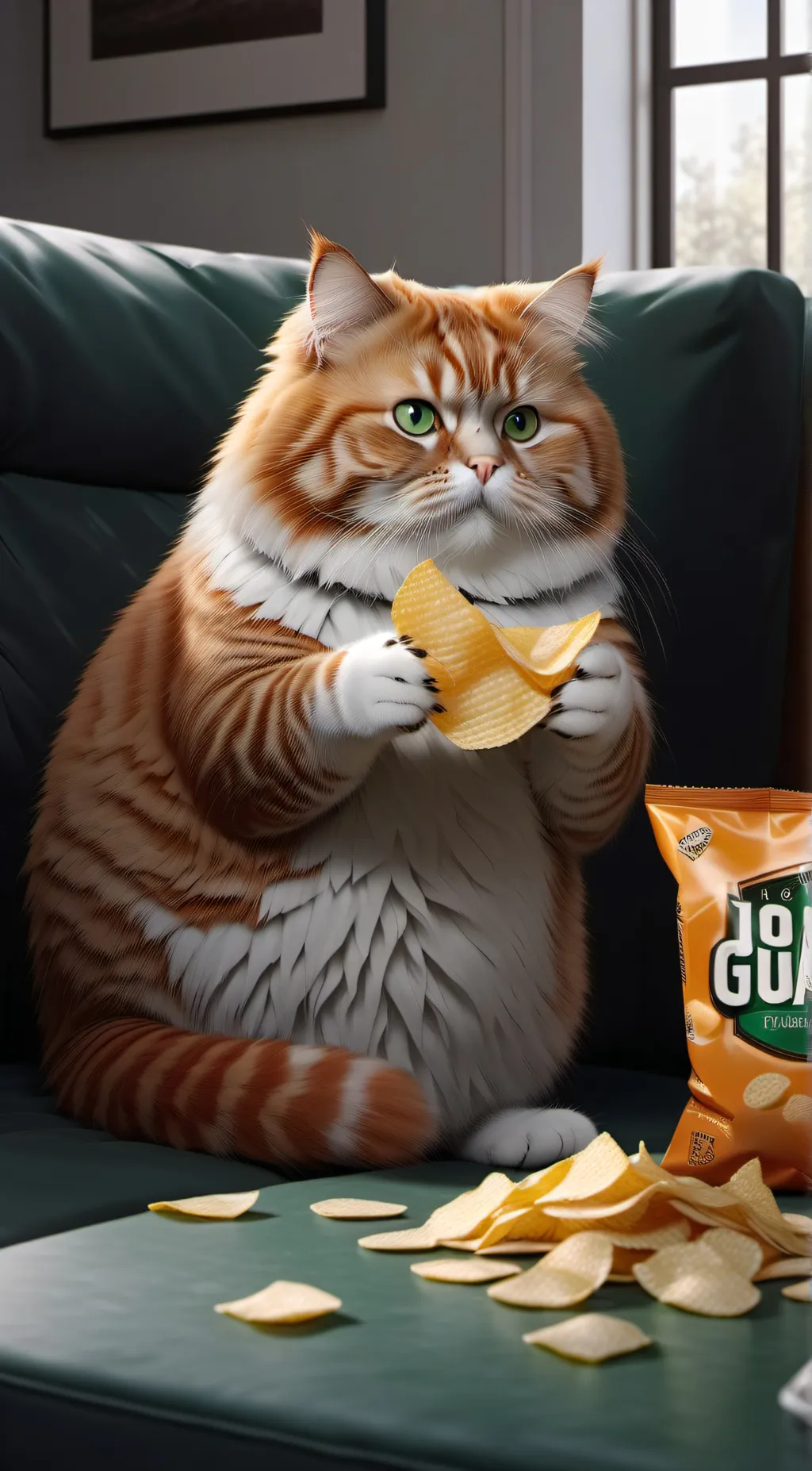 ai character: Garfield background