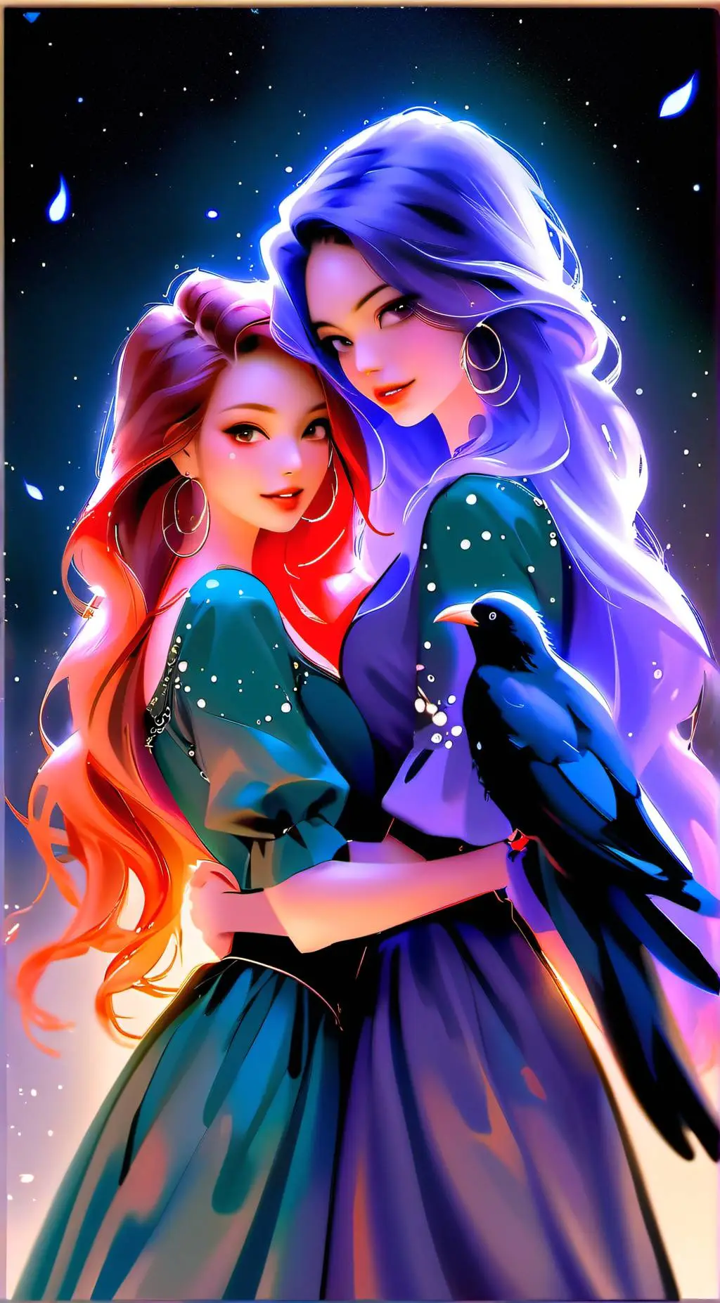 ai character: Ruby & Sapphire background