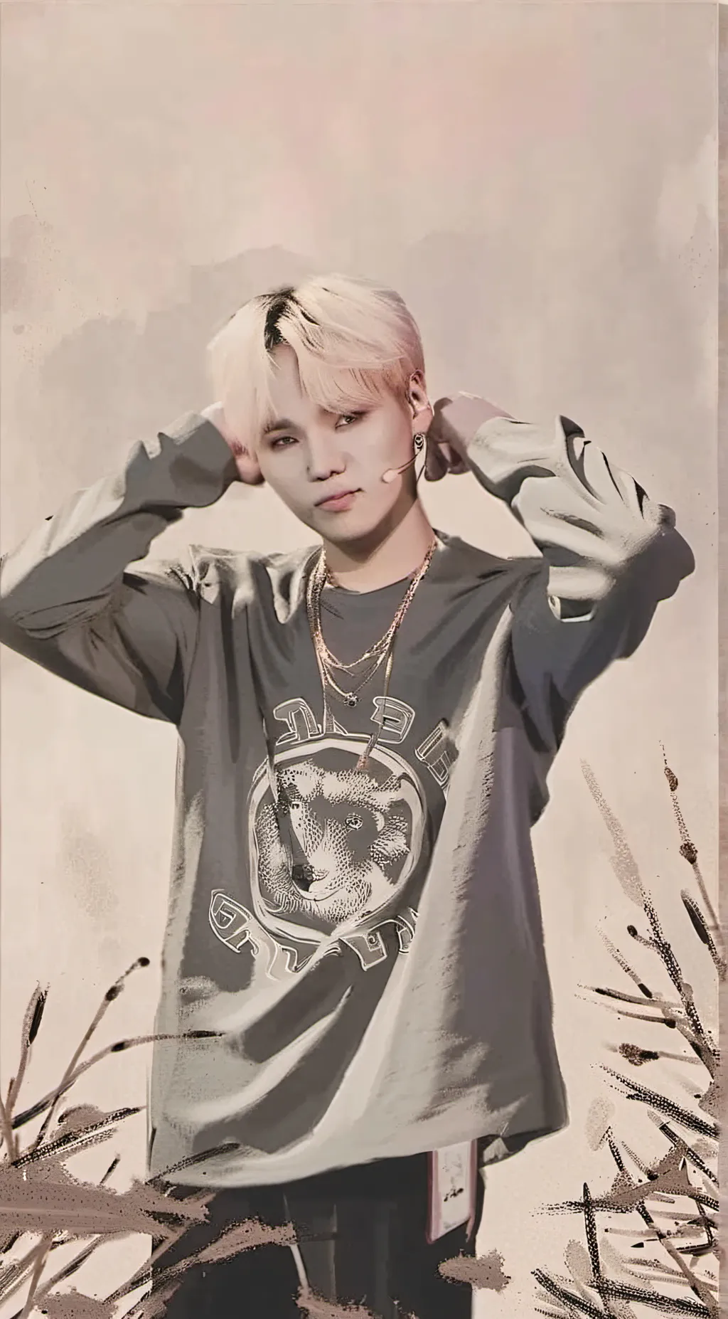 ai character: Suga  background