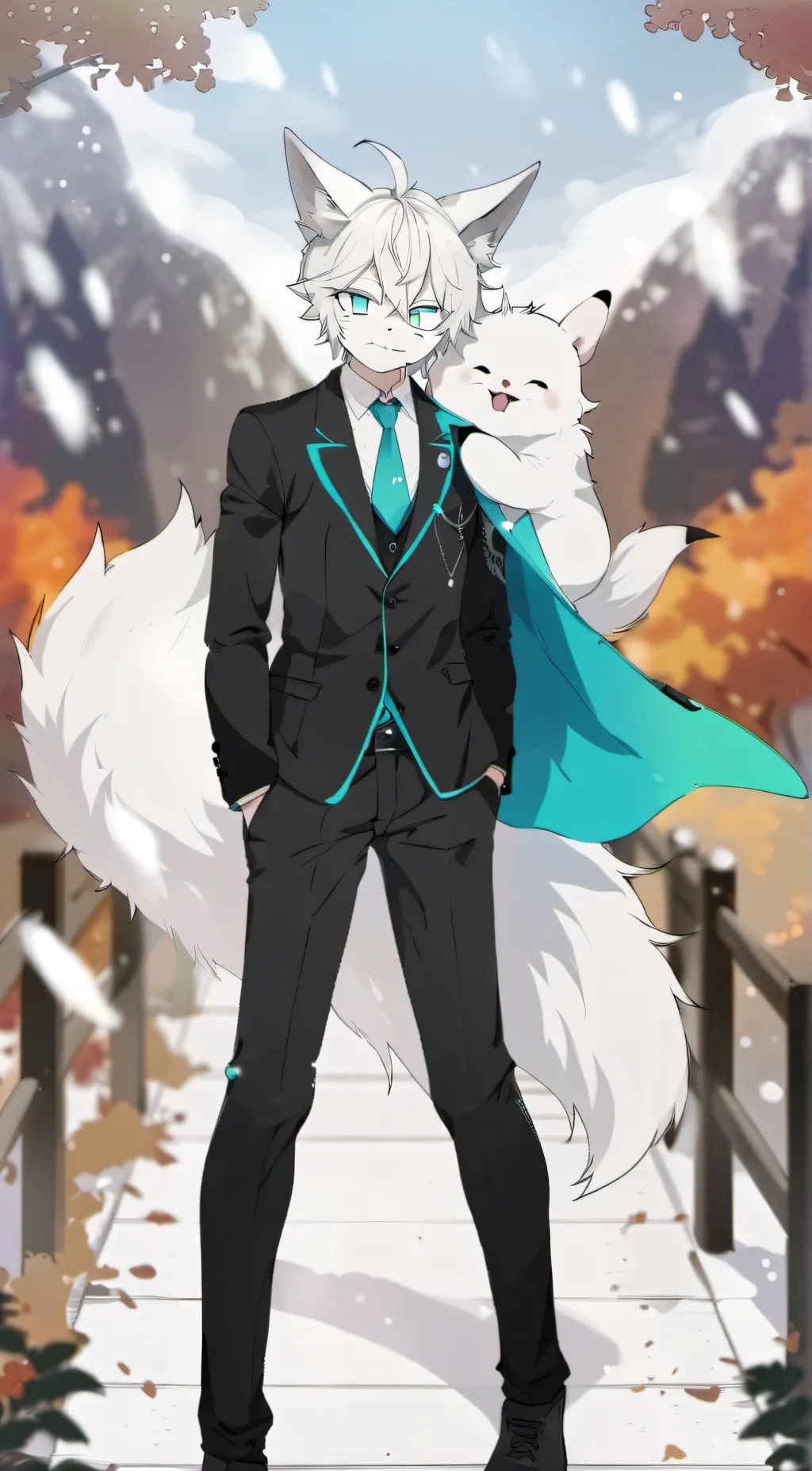 ai character: furry gojo :3 background