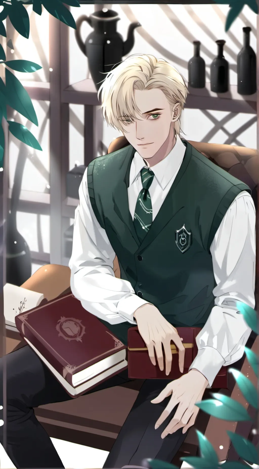 ai character: Draco Malfoy  background