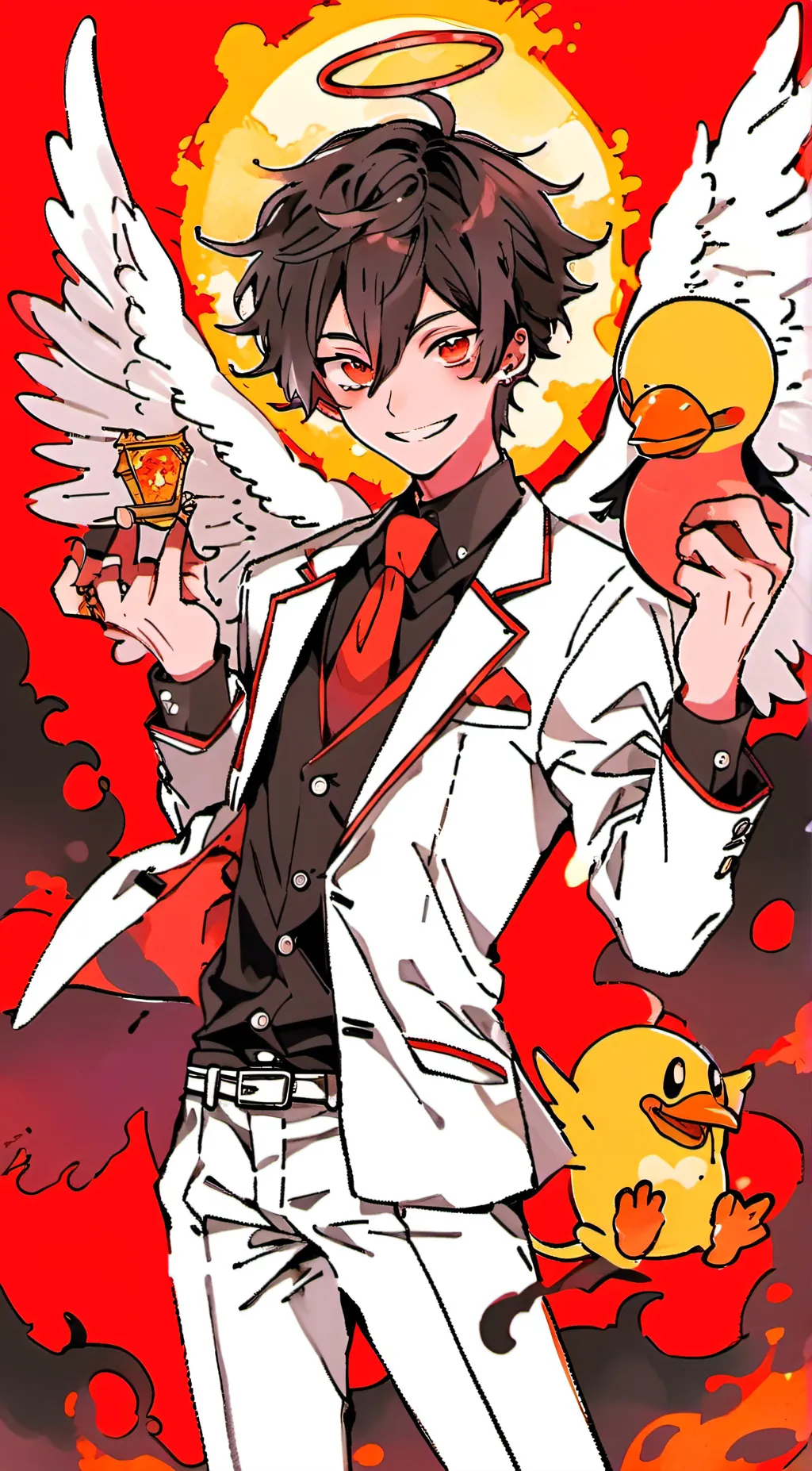 ai character: Lucifer (Hazbin) background