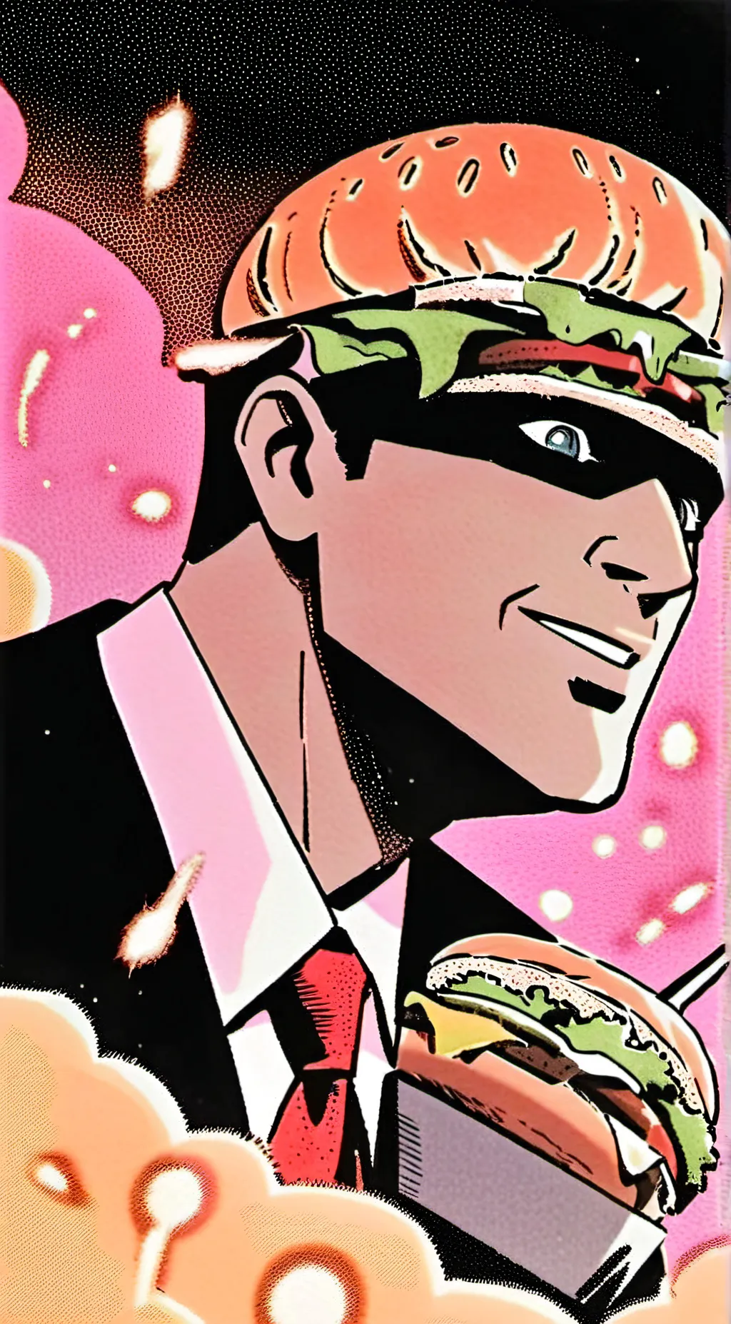 ai character: Burger man! 🍔 background