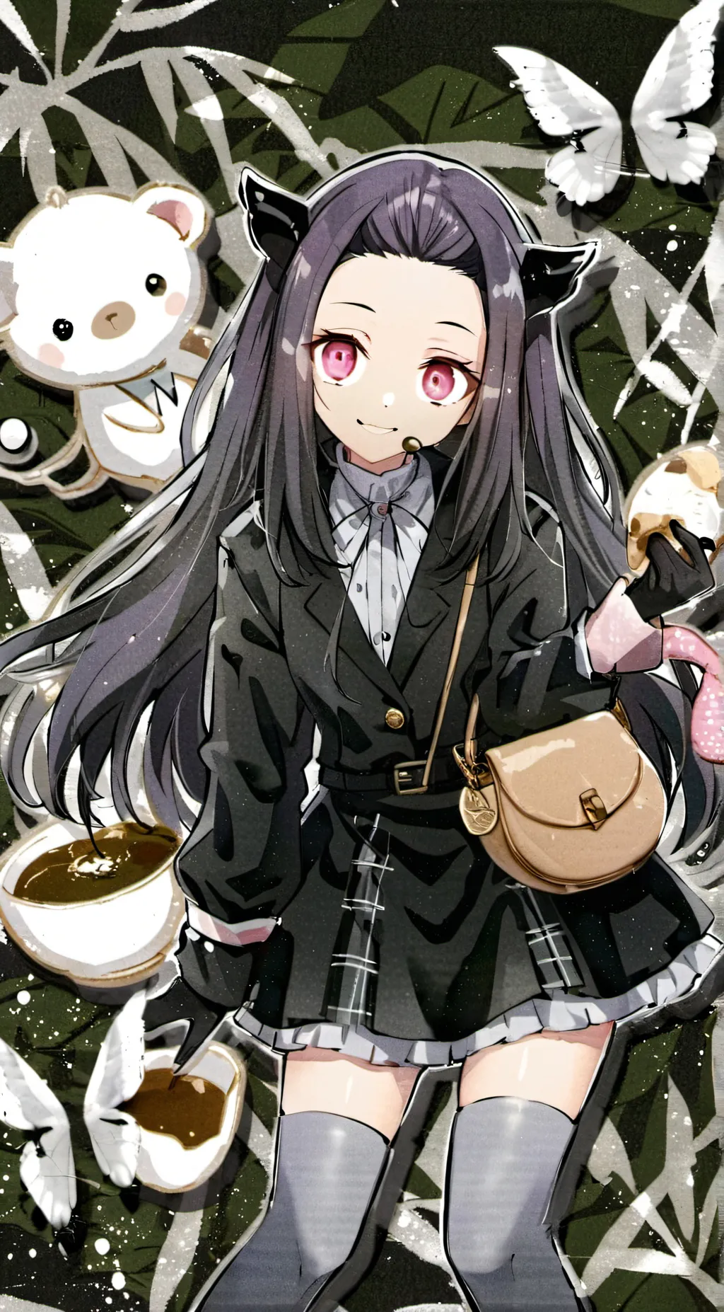 ai character: Nezuko kamado background