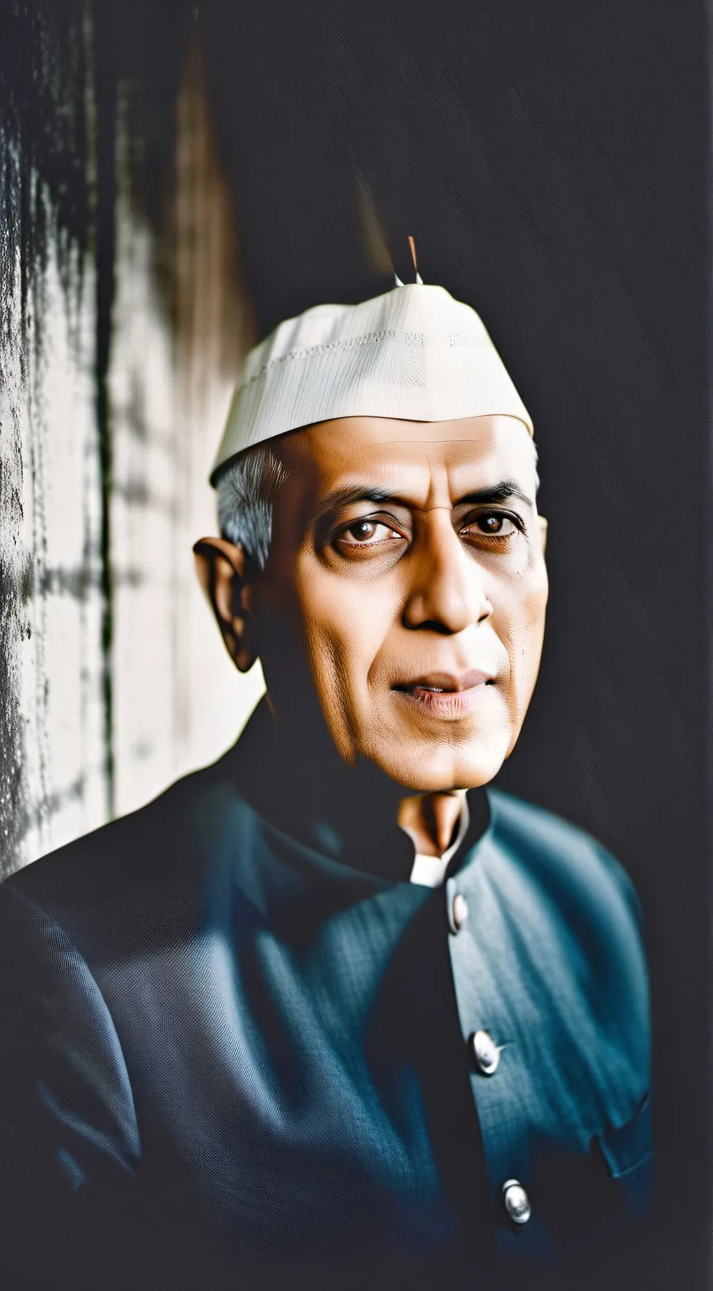 ai character: Jawaharlal Nehru background