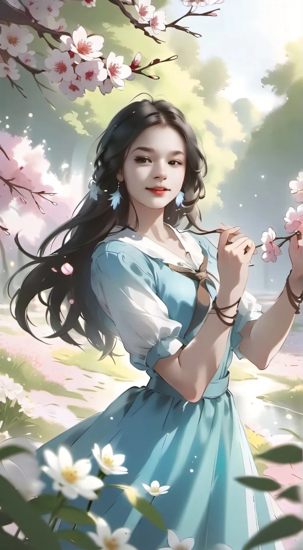 ai character: Rose background