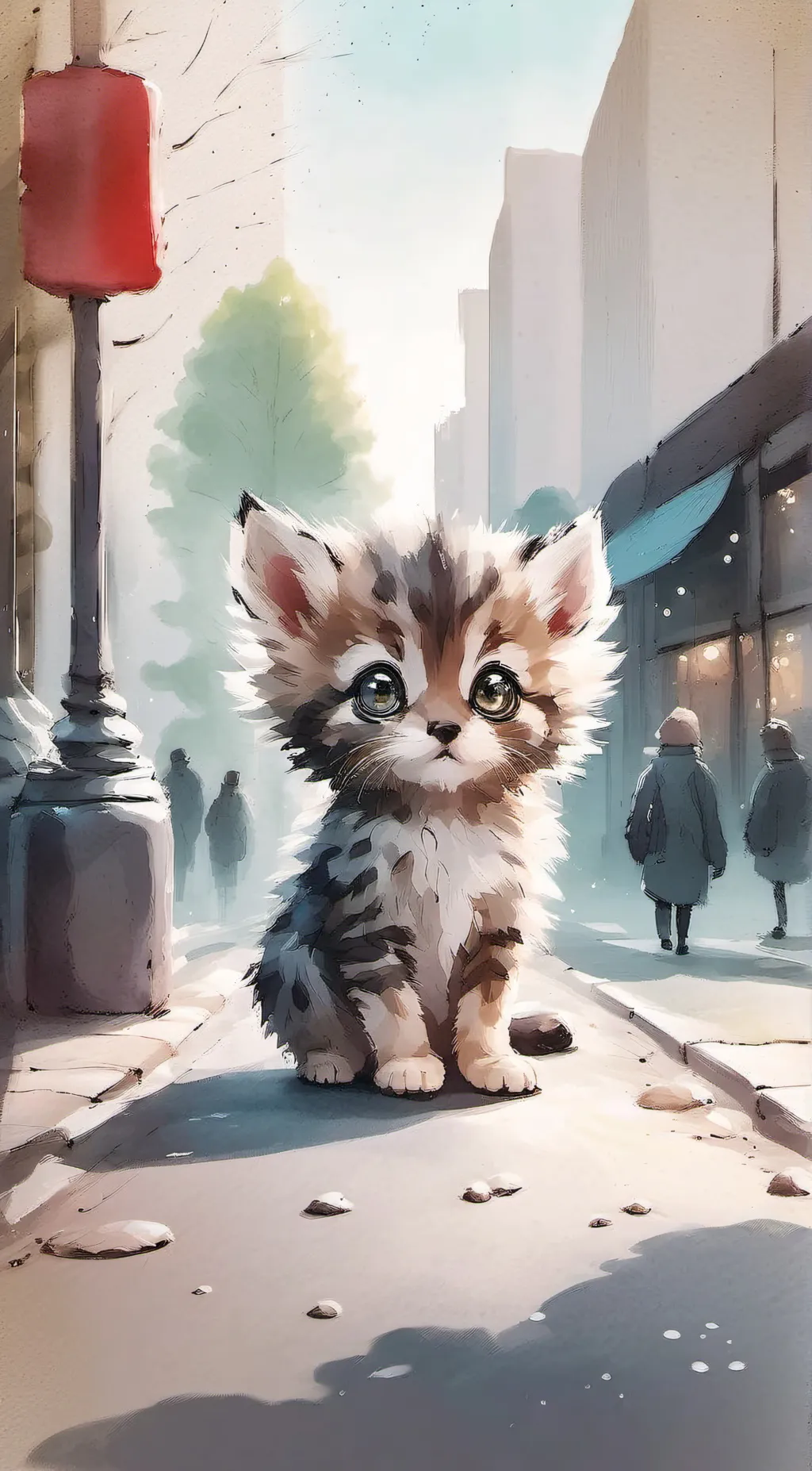ai character: Lost kitty background