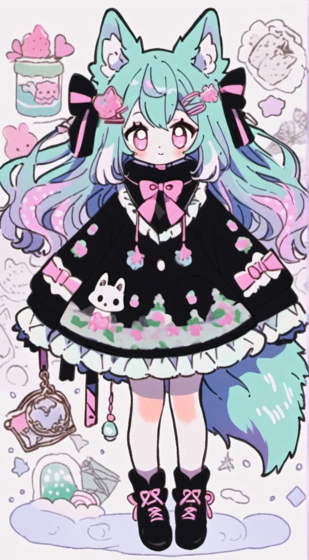 ai character: Furry background