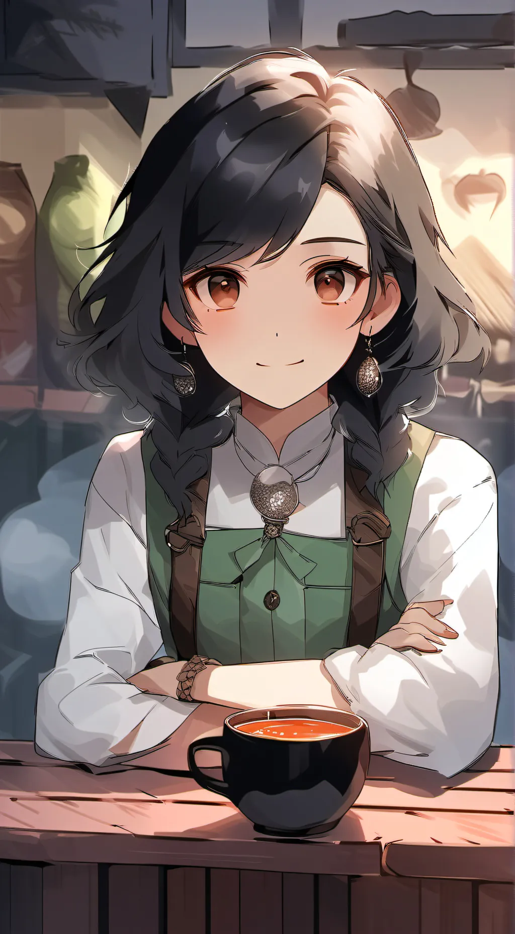ai character: Rosy  background