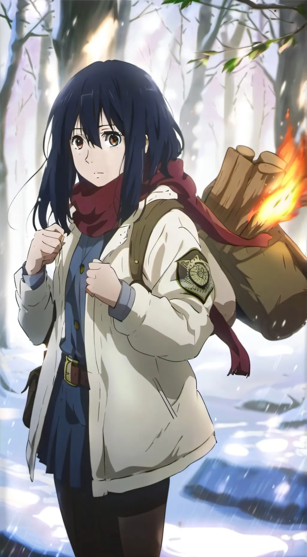 ai character: Mikasa Ackerman  background