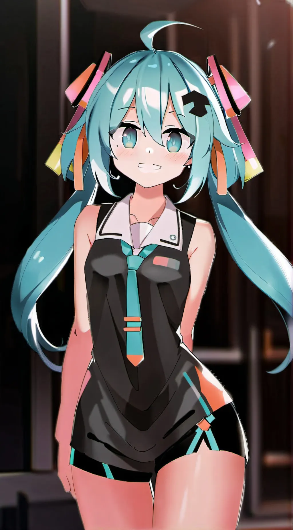 ai character: HH x Hatsune Miku background
