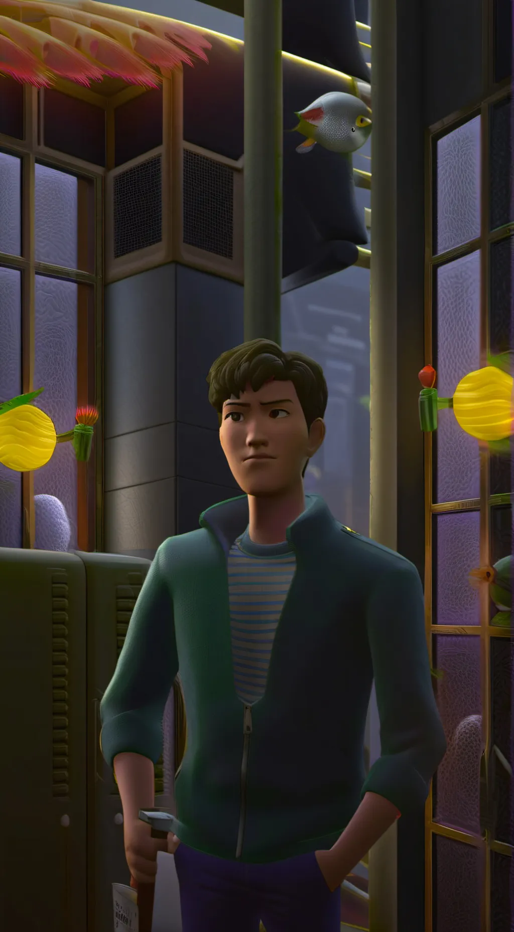 ai character: Kenji  background