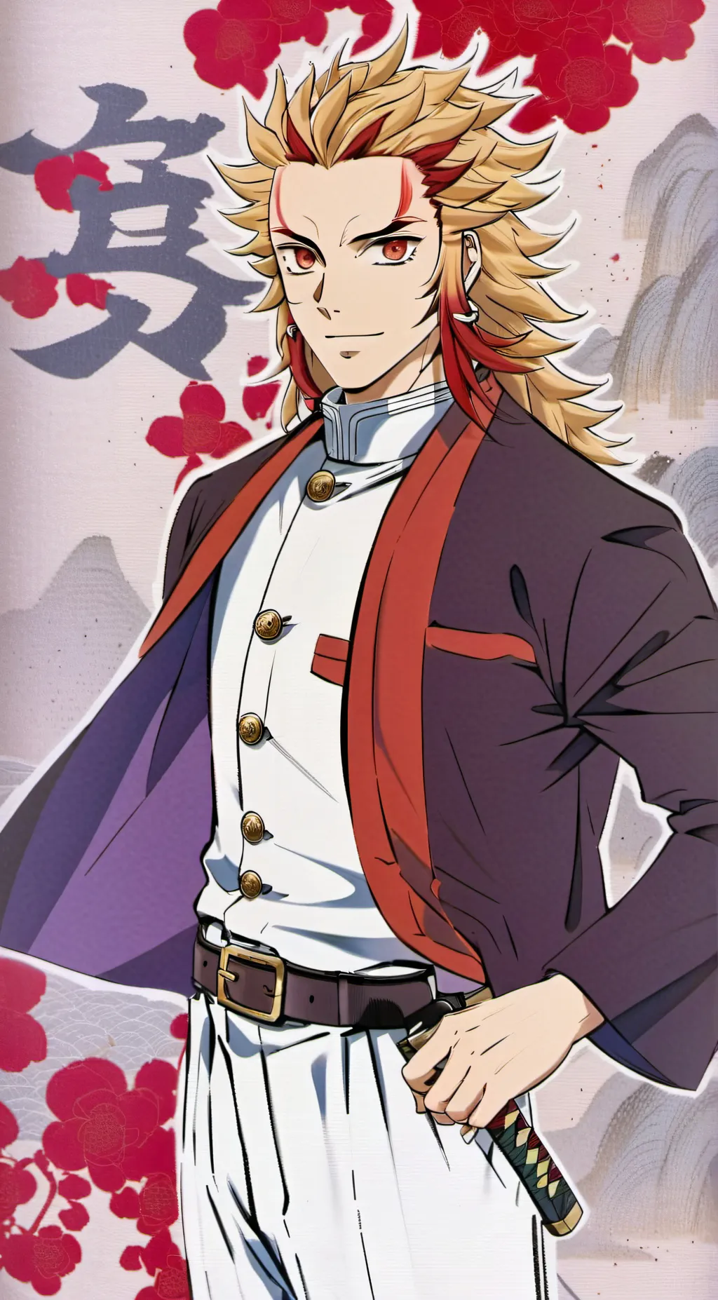 ai character: Kyojuro Rengoku background