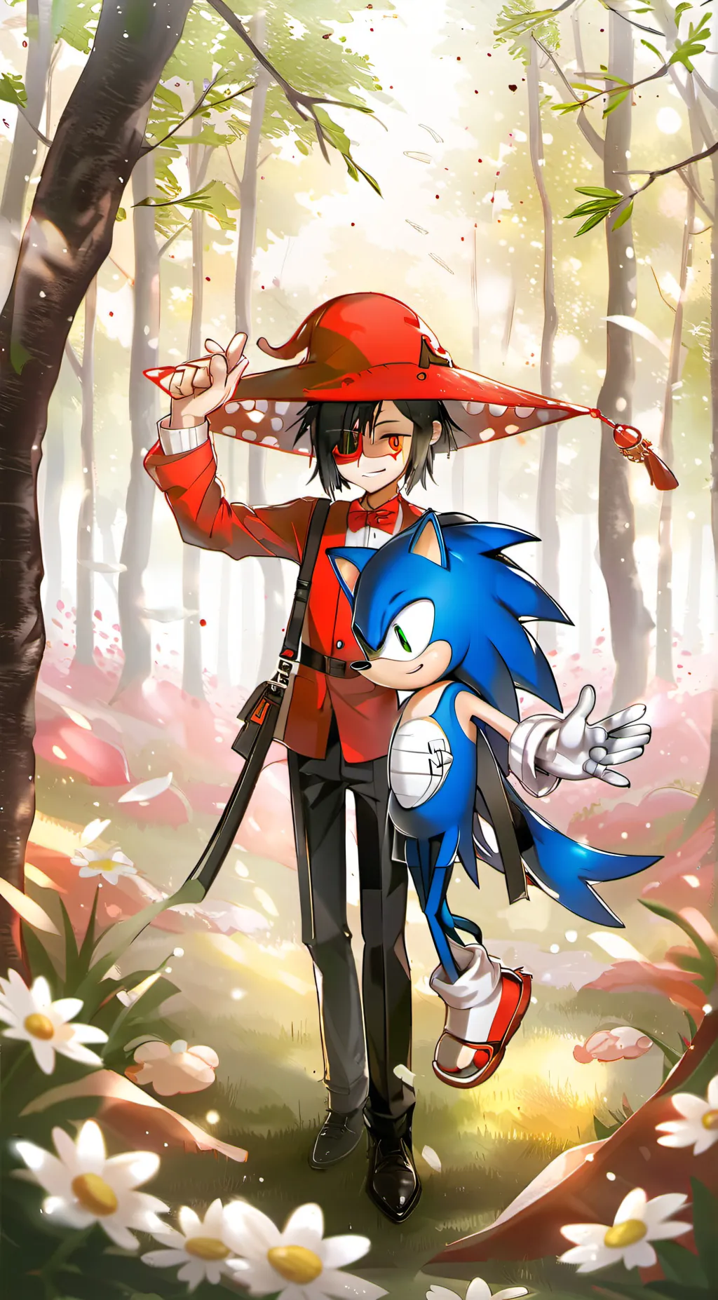 ai character: sonic girl background